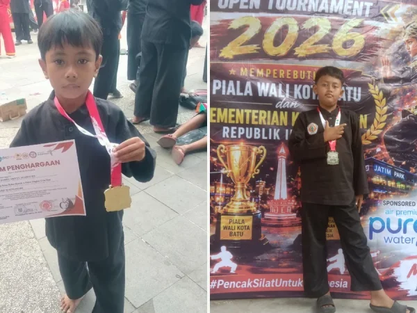 Tampil Perkasa di Kota Apel, M. Darry Abiyyu dan Reyhan Dzaky Sabet Juara Kejuaraan Silat Se-Malang Raya IPSI Batu 2026