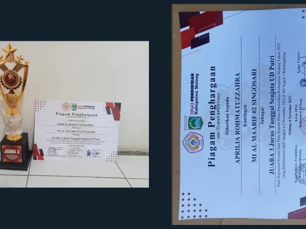 Tampil Percaya Diri di Tingkat Daerah, Aprilia Rohmatuzzahra Raih Juara 3 Kejuaraan Silat Disdik Kabupaten Malang 2023