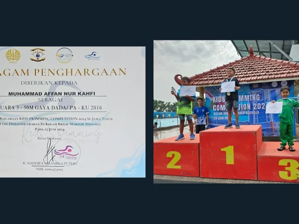 Bersaing di Tingkat Provinsi: M. Affan Nur Kahfi Raih Juara 3 Renang Gaya Dada UNESA Surabaya 2024