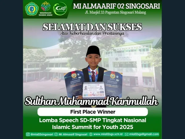 Kiprah di Ajang Pemuda Muslim: Sulthan Muhammad Karimullah Raih Juara 1 Pidato Bahasa Inggris Islamic Summit for Youth 2025