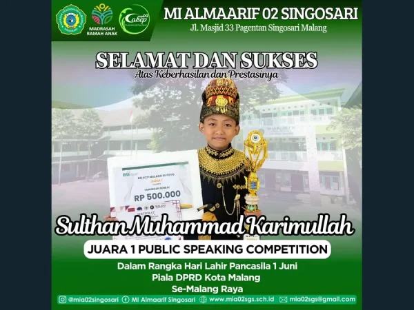 Tampil Percaya Diri di Atrium Matos, Sulthan Muhammad Karimullah Raih Juara 1 Public Speaking Competition 2025