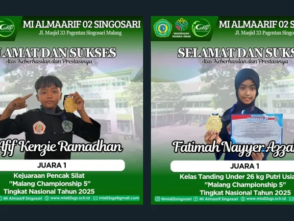 Dua Pendekar Cilik MIA 02 Sabet Juara 1 Nasional Kejuaraan Pencak Silat Malang Championship 5 2025
