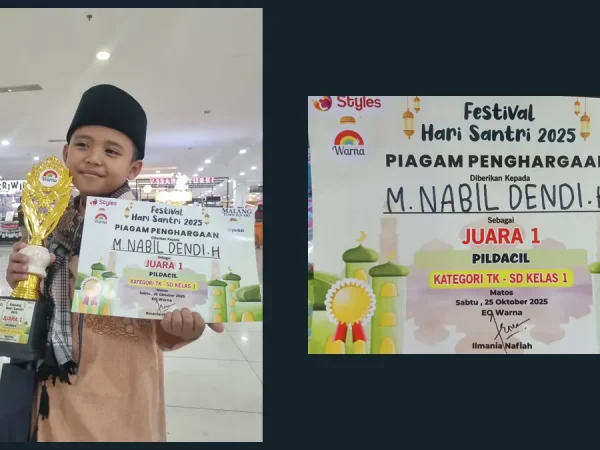 Pertahankan Konsistensi Juara: M. Nabil Dendi Rebut Juara 1 Pildacil Festival Hari Santri 2025 di Matos