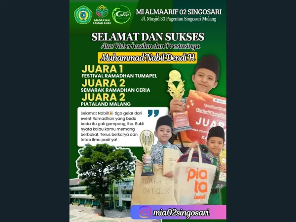 Borong Tiga Gelar Sekaligus di Semarak Event Ramadhan 2026, Da’i Cilik MIA 02 M. Nabil Dendi Tampil Memukau