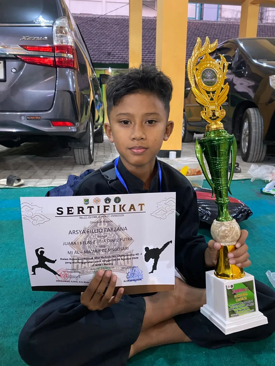 Arsya Fillio Farzana Juara 1 Silat Tanding Harimau NU Championship MAN 1 Malang