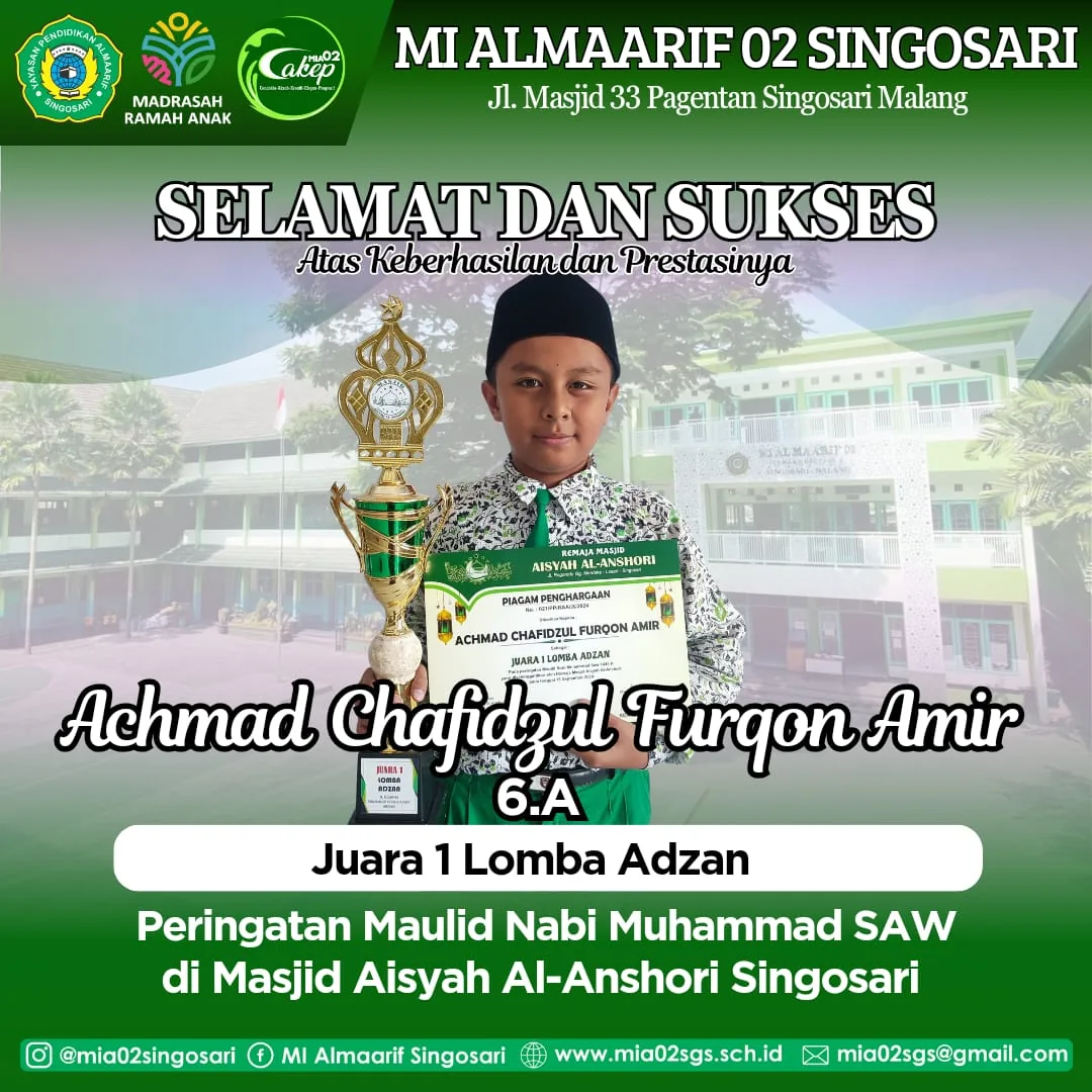 Dokumentasi Prestasi Achmad Chafidzul Furqon Amir Adzan