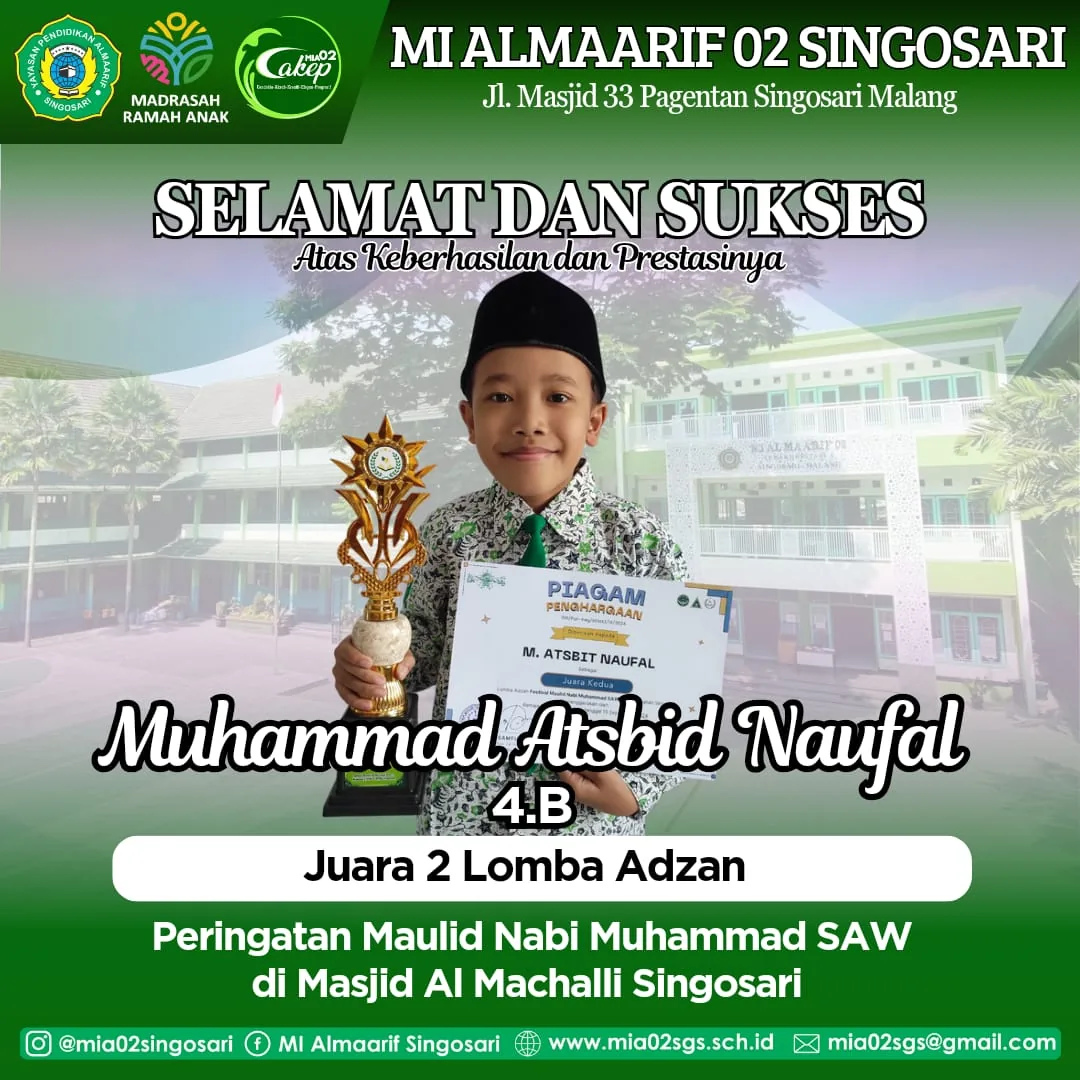 Dokumentasi Prestasi Muhammad Atsbit Naufal Adzan