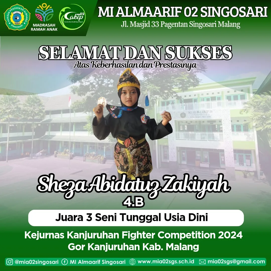 Dokumentasi Prestasi Sheza Abidatus Zakiyyah Pencak Silat Seni Tunggal