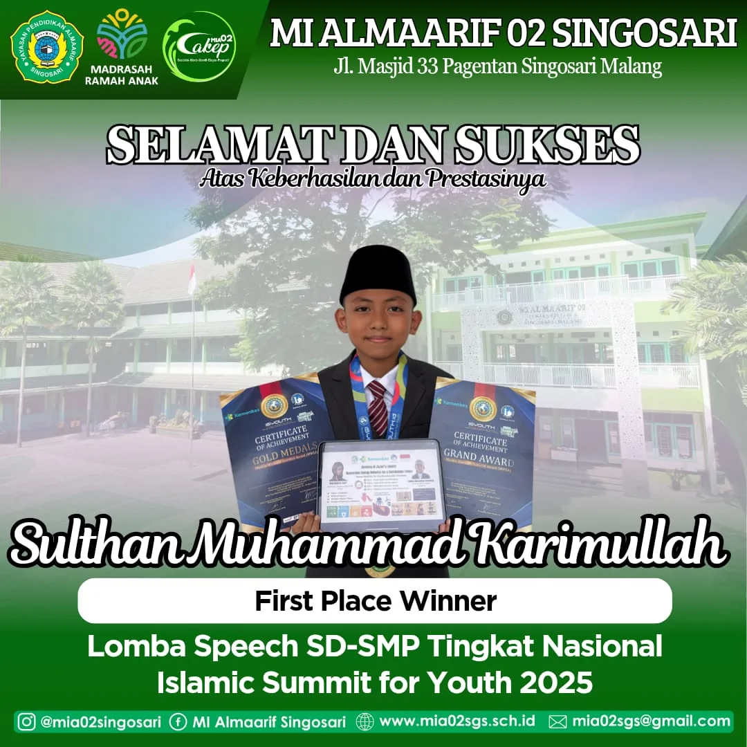 Dokumentasi Prestasi Sulthan Muhammad Karimullah Pidato Bahasa Inggris