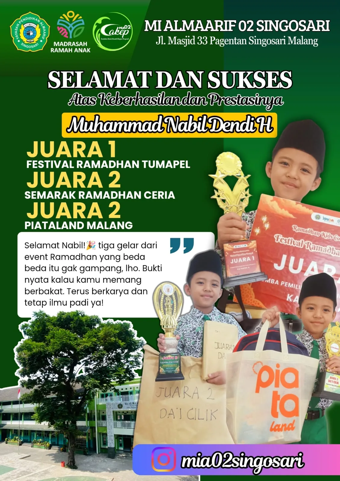Muhammad Nabil Dendi Harniawan Borong Tiga Gelar Festival Ramadhan 2026