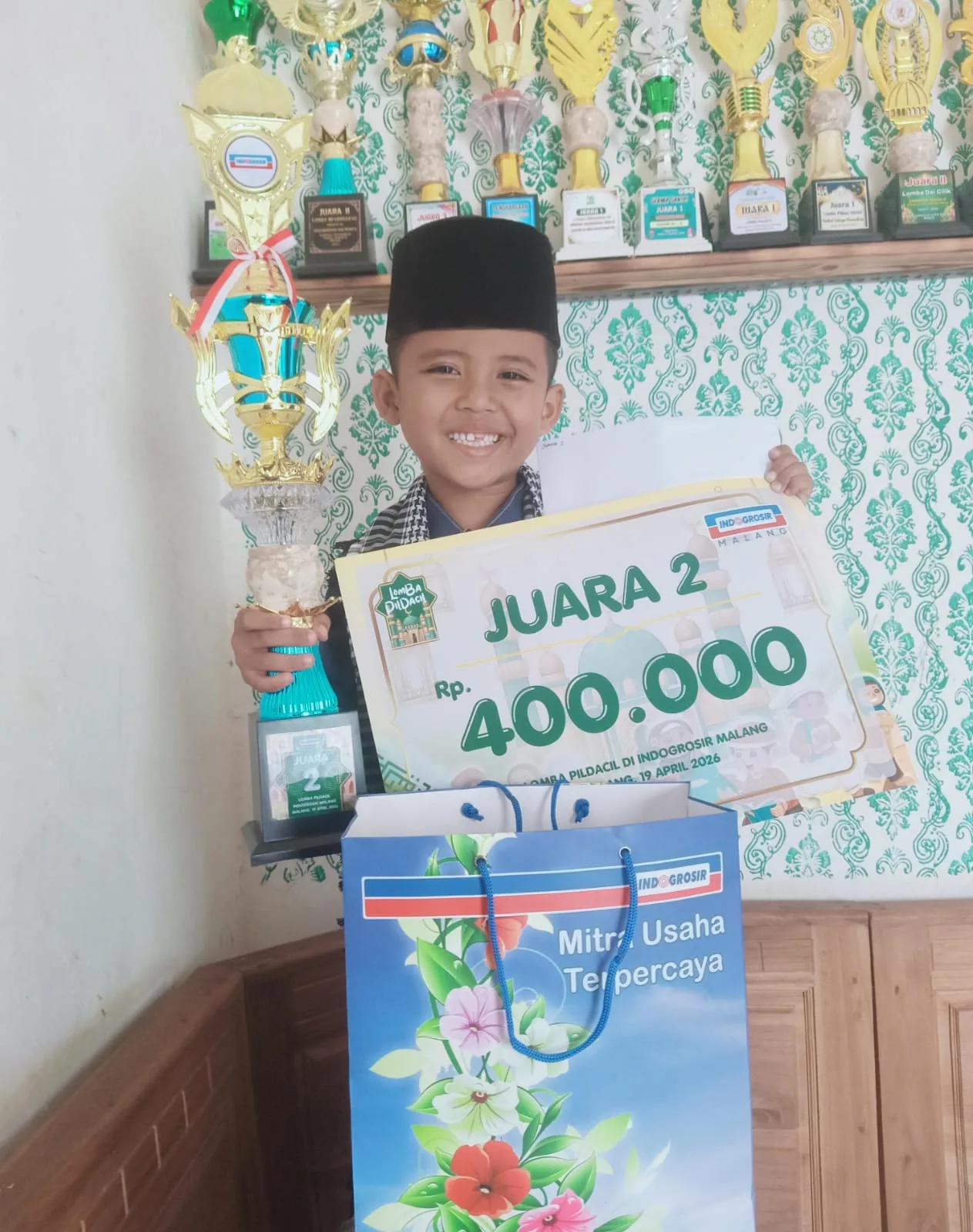 Muhammad Nabil Dendi Harniawan Juara 2 Pildacil Indogrosir Malang
