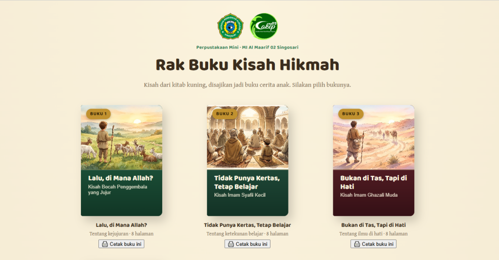 Menghidupkan Akhlak Salafussalih di Era Digital: MI Almaarif 02 Resmi Luncurkan Perpustakaan Digital Interaktif Ramah Anak